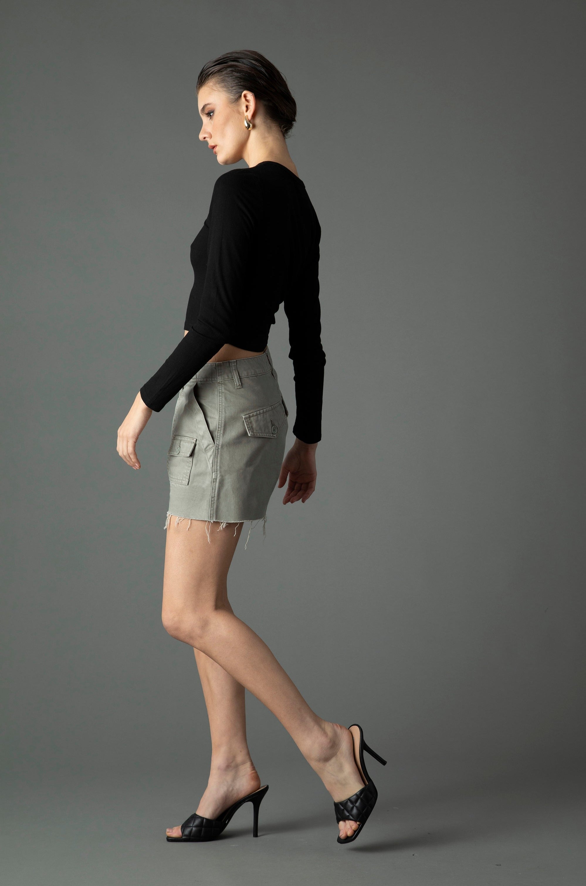 Adeline Cargo Short in Light Olive